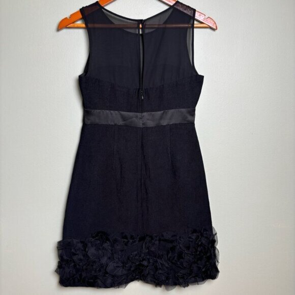 Max and Cleo Womens Prom Dress Size 0 Empire Sheer Floral Ball Coquette  Demure